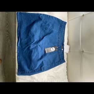 Mini denim skirt